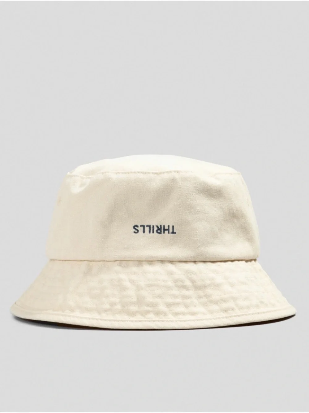 Thrills Cream Canvas Bucket Hat with Subtle Logo